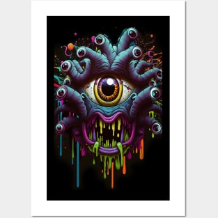 Beholder D&D Monster Graffiti Posters and Art